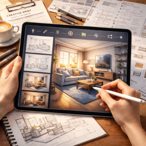 Professional Interior Illustration Workflow